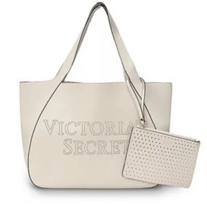 Victoria Secret Tote & Wristlet Wallet set Laser Cut Large NWT